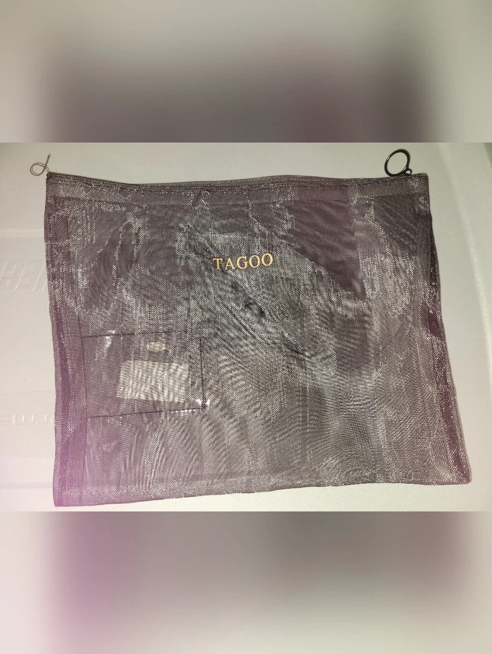 TAGOO Black Mesh Organizer Pouch with ID Window
